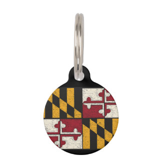 Personalized Dog Tag Pet Tag Maryland State Flag 