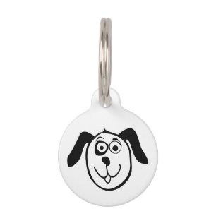 Personalized dog tag with cute cartoon design