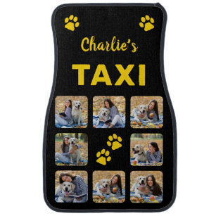 Personalized Dog Taxi Pet Lover Photo Collage Car Mat