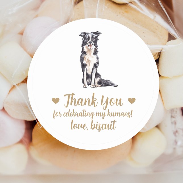 Personalized Dog Wedding Favour Stickers (Creator Uploaded)