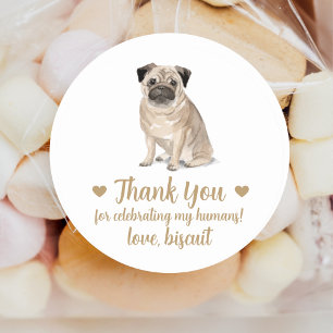 Personalized Dog Wedding Favour Stickers