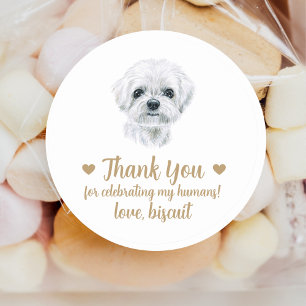 Personalized Dog Wedding Favour Stickers
