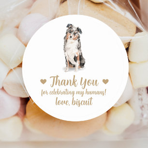 Personalized Dog Wedding Favour Stickers