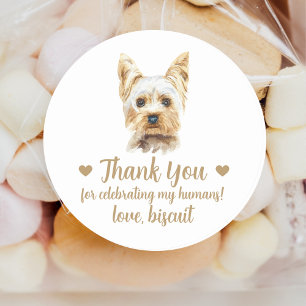 Personalized Dog Wedding Favour Stickers