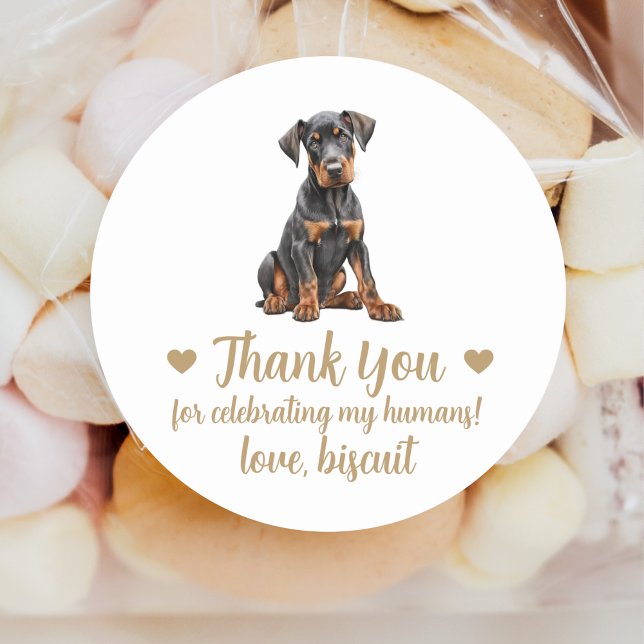 Personalized Dog Wedding Favour Stickers (Creator Uploaded)