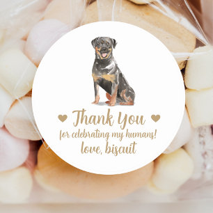 Personalized Dog Wedding Favour Stickers