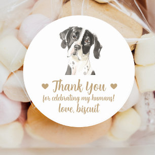 Personalized Dog Wedding Favour Stickers