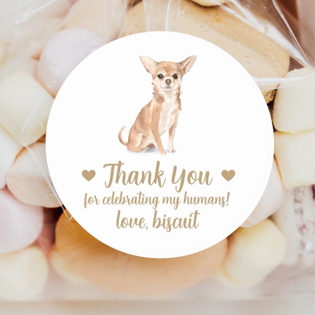 Personalized Dog Wedding Favour Stickers (Creator Uploaded)