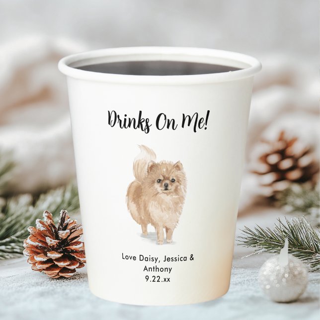 Personalized Dog Wedding Paper Cups (Creator Uploaded)