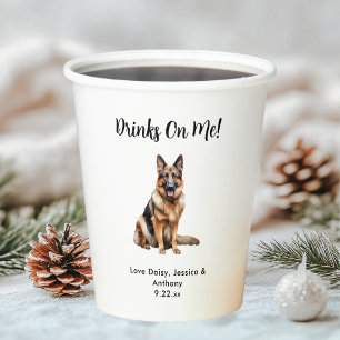 Personalized Dog Wedding Paper Cups