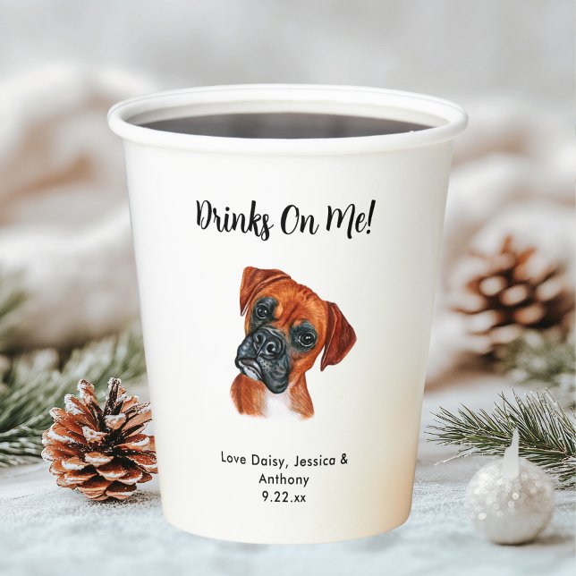 Personalized Dog Wedding Paper Cups (Creator Uploaded)