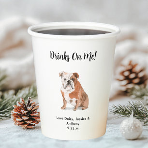 Personalized Dog Wedding Paper Cups