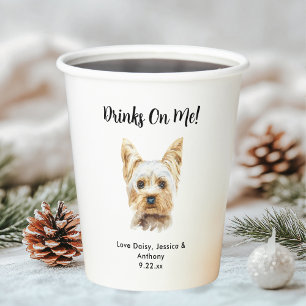 Personalized Dog Wedding Paper Cups