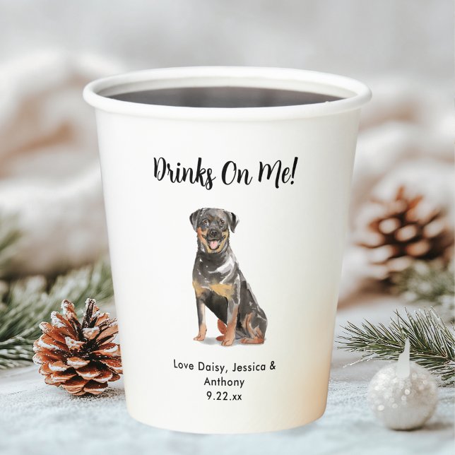 Personalized Dog Wedding Paper Cups (Creator Uploaded)