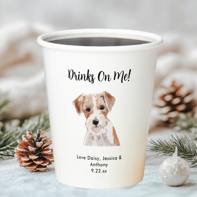 Personalized Dog Wedding Paper Cups (Creator Uploaded)