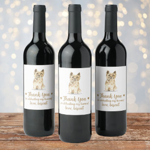 Personalized Dog Wedding Wine Label