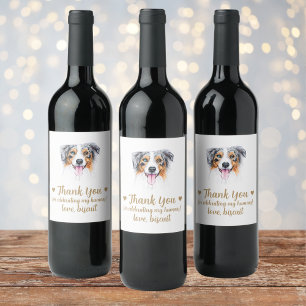 Personalized Dog Wedding Wine Label