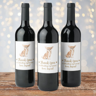 Personalized Dog Wedding Wine Label