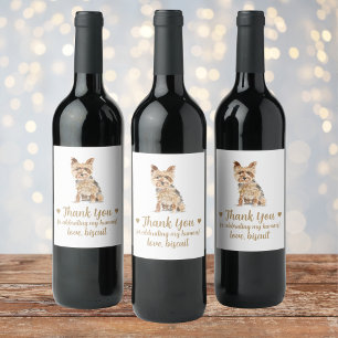 Personalized Dog Wedding Wine Label