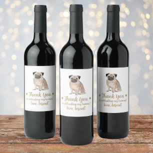 Personalized Dog Wedding Wine Label