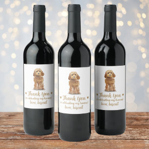 Personalized Dog Wedding Wine Label