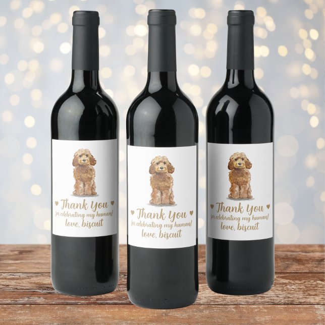 Personalized Dog Wedding Wine Label (Creator Uploaded)
