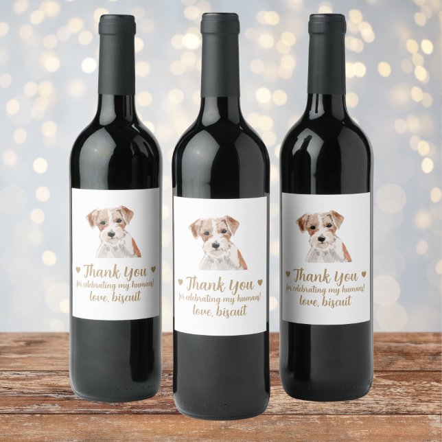 Personalized Dog Wedding Wine Label (Creator Uploaded)
