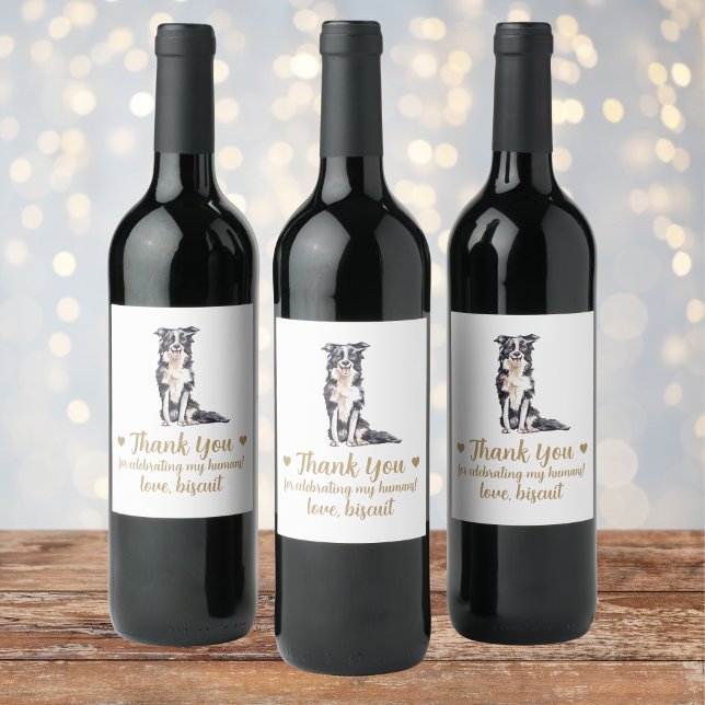 Personalized Dog Wedding Wine Label (Creator Uploaded)
