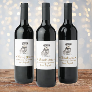 Personalized Dog Wedding Wine Label
