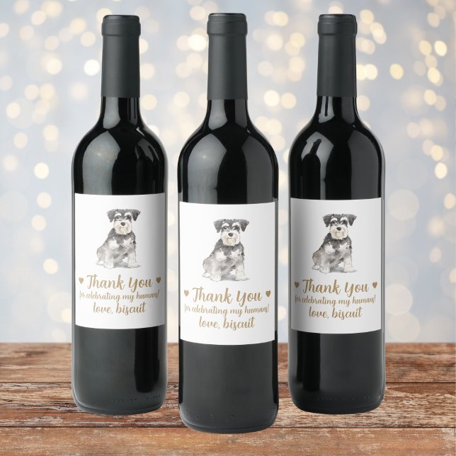 Personalized Dog Wedding Wine Label (Creator Uploaded)