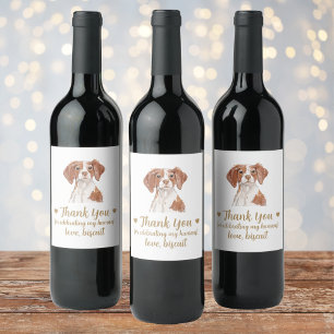 Personalized Dog Wedding Wine Label