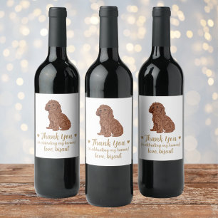 Personalized Dog Wedding Wine Label