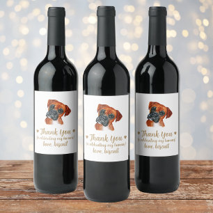 Personalized Dog Wedding Wine Label