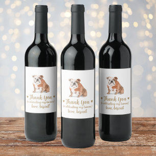 Personalized Dog Wedding Wine Label