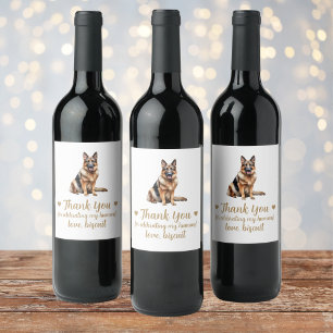 Personalized Dog Wedding Wine Label