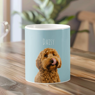Personalized Dog with Name Custom Pet Photo Coffee Mug