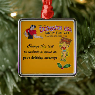 Personalized Dogpatch USA AR Metal Ornament