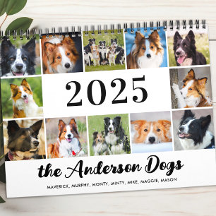 Personalized Dogs Photo Collage Modern 2026 Calendar