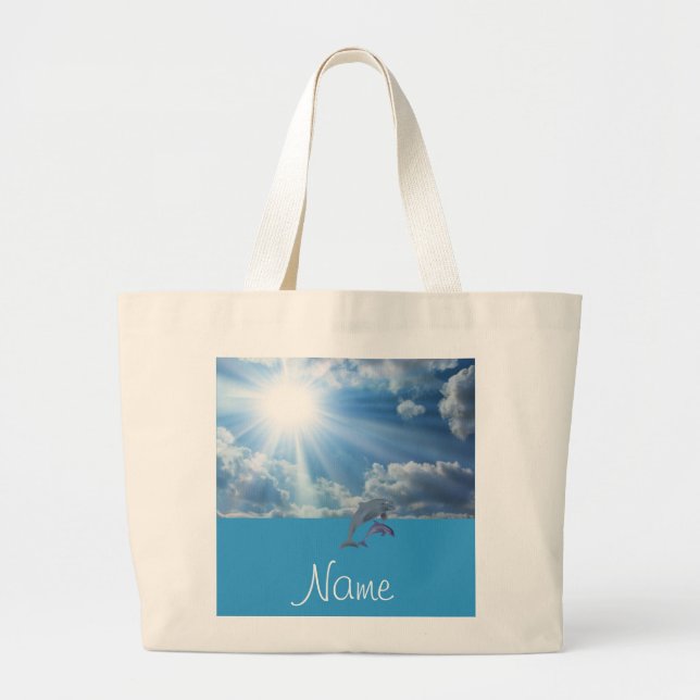 Personalized Dolphin Beach Bag (Front)
