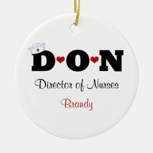 Personalized DON Nurse Ornament