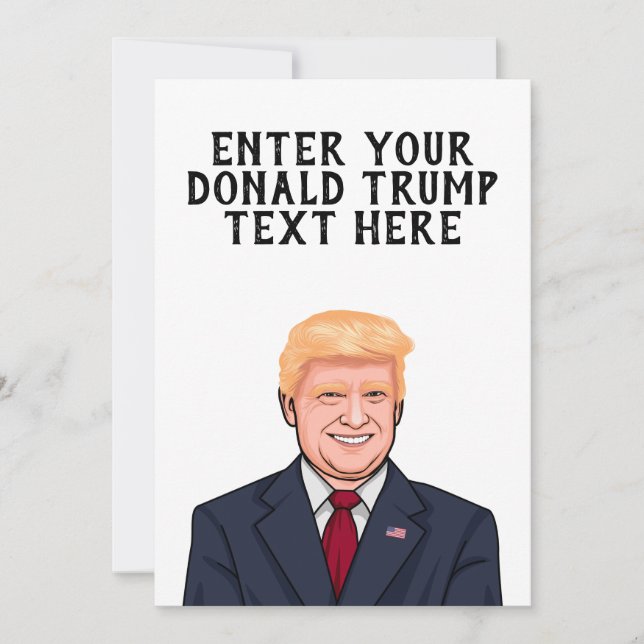 PERSONALIZED DONALD TRUMP CARD (Front)