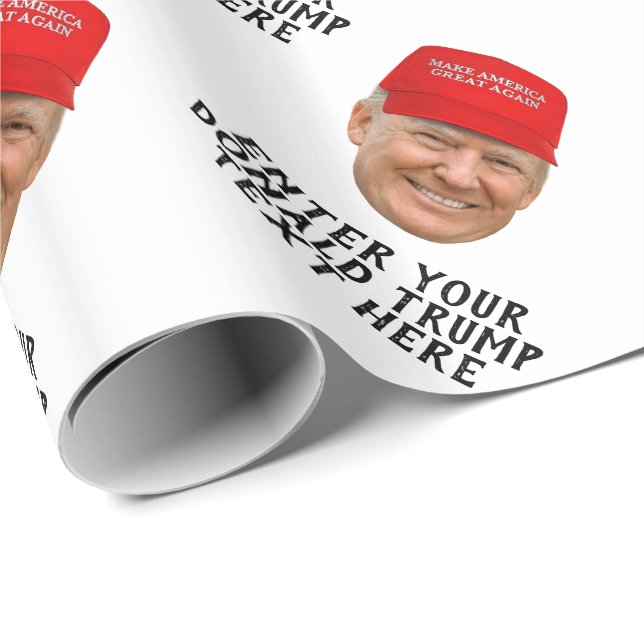 PERSONALIZED DONALD TRUMP MAGA WRAPPING PAPER (Roll Corner)