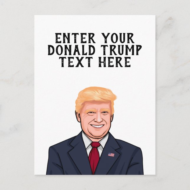 PERSONALIZED DONALD TRUMP POSTCARD (Front)