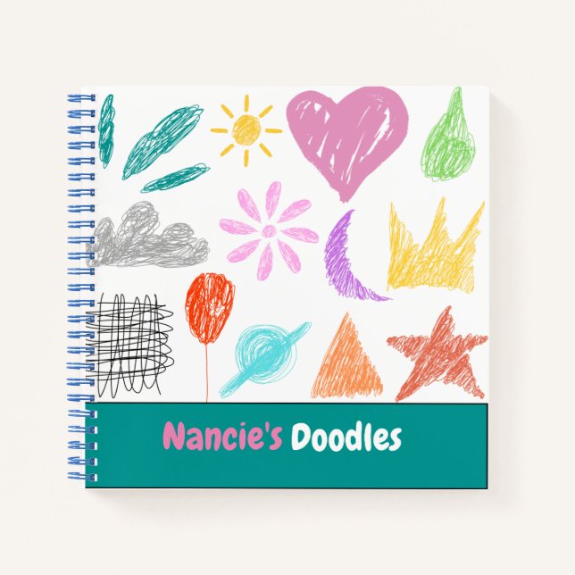 Personalized Doodle and Sketch Book Notebook  (Front)
