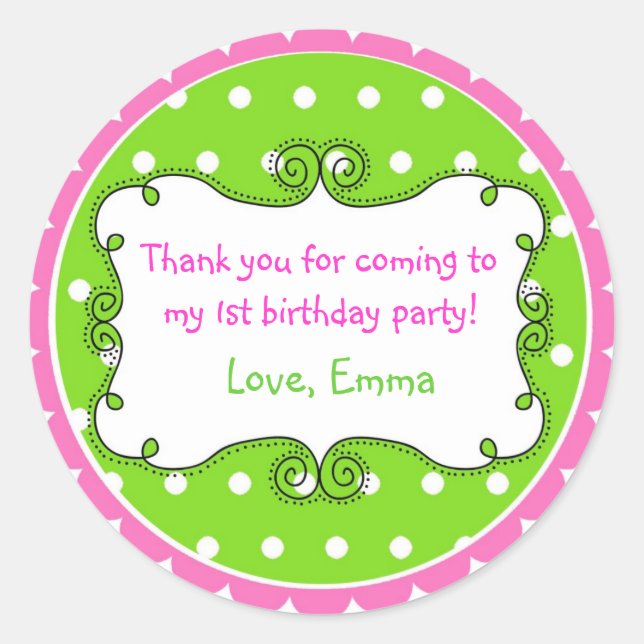 Personalized Doodle Frame Stickers (Front)