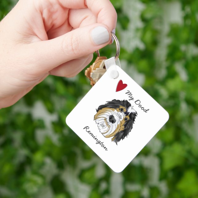 Personalized Doodle Lovers Keychain (Hand)
