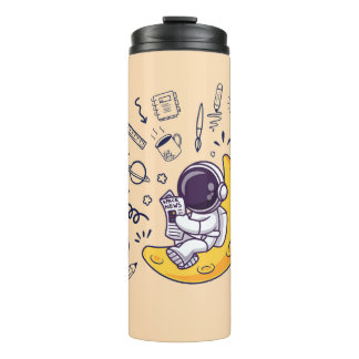 Personalized Doodle Space Planets Back to School Thermal Tumbler