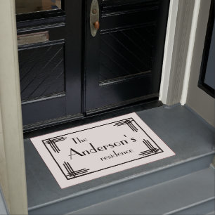 Personalized Doormat - Art Deco Style