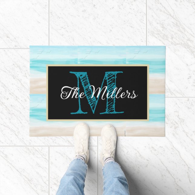 Personalized doormat beachy (Indoor)