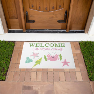 Personalized doormat beachy personalized